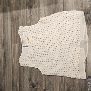 NWT Lucky Brand est. 1990 Women's sz S sequins blouse